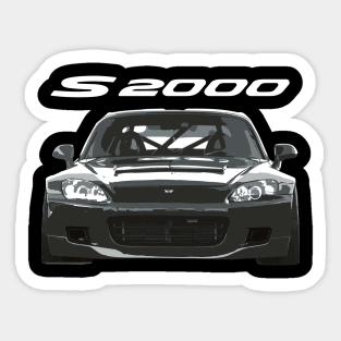 s2000 in black simplistic style Sticker